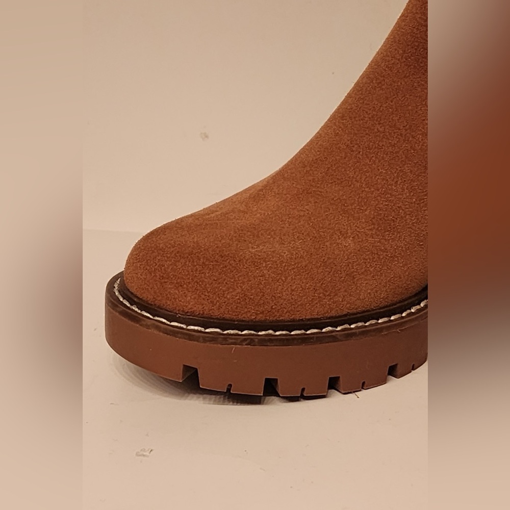 Aqua College Demi Suede Lug Sole Women’s Chelsea Boots Brown Size 6.5 - Picture 12 of 15